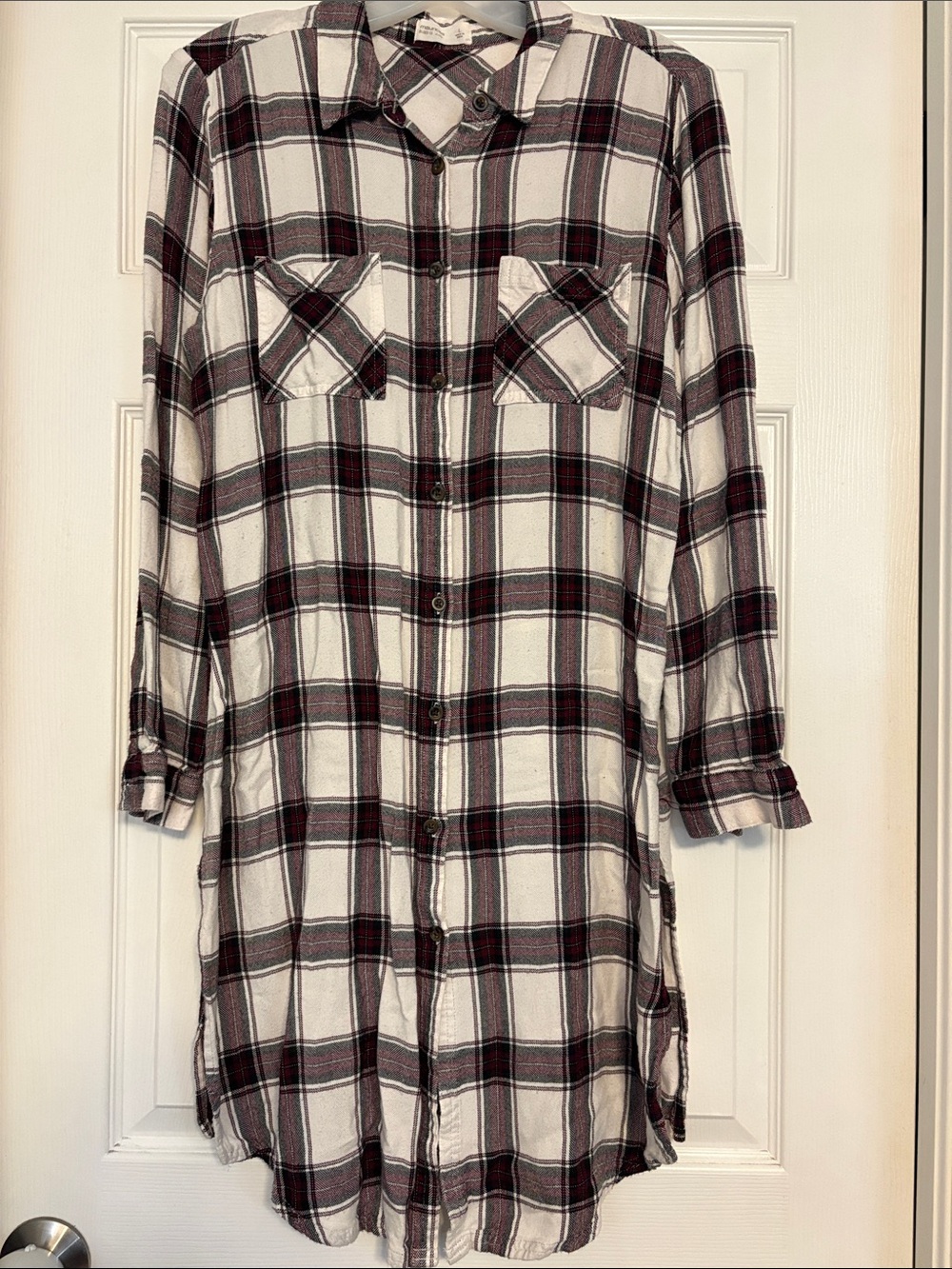 Maurices Plaid Button-Up Tunic